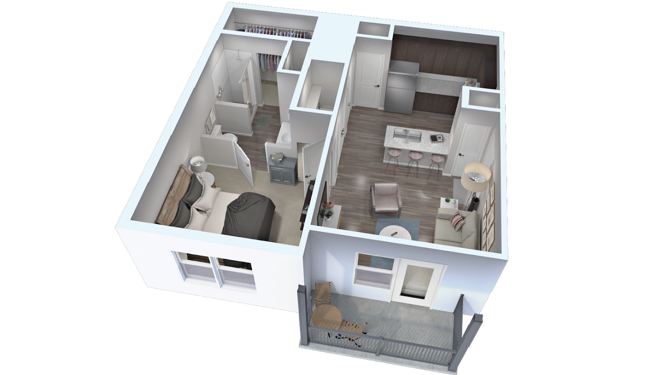 Graham Park luxury apartment unit D.